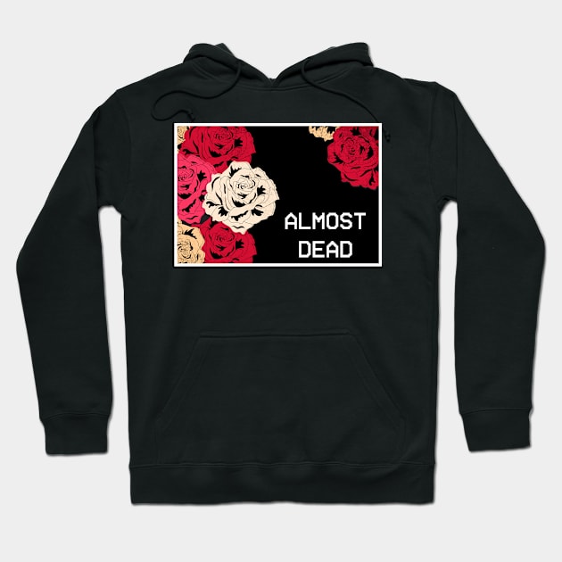 Almost Dead Aesthetic Grunge Soft Goth Hoodie by wbdesignz